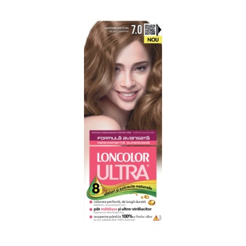 Vopsea de par Loncolor Ultra 7,0 Castaniu Deschis