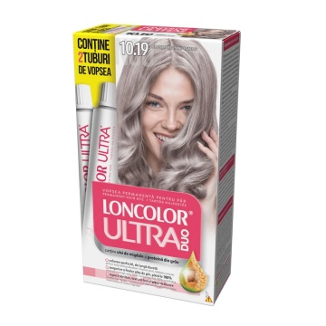 Vopsea de par Loncolor Ultra Max 10,19 Blond Argintiu Intens