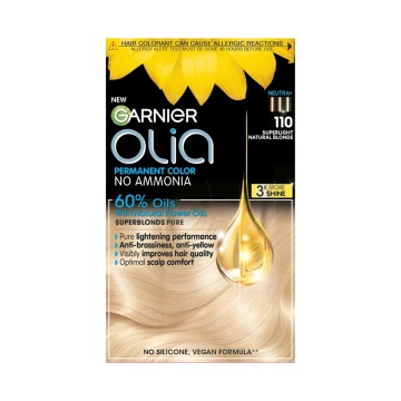 Vopsea de par permanenta fara amoniac Garnier Olia Full Kit 110 Blond Super Deschis Natural