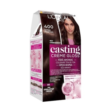 Vopsea de par semi-permanenta fara amoniac L'Oreal Paris Casting Creme Gloss 400 Saten