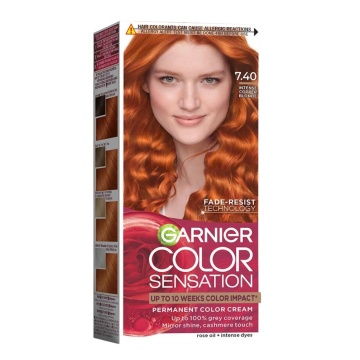 Vopsea permanenta de par cu amoniac Garnier Color Sensation 7,4 Blond Inchis Aramiu