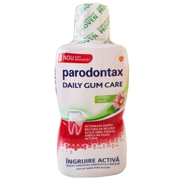 Apa de gura Parodontax Daily Gum Care Herbal Twist, 500 ml [8491]