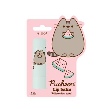 Balsam de buze cu pepene rosu pentru copii Aura Pusheen, 3,8 g [4161]