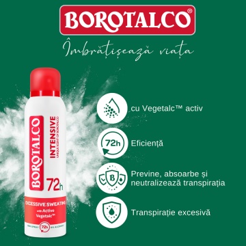 BOROTALCO Deodorant spray antiperspirant 72h, Intensive, 150 ml [3006] - Img 2