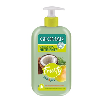 Cremă de corp nutritivă cu extract de cocos și pere Geomar Fruity, 500 ml [9302]