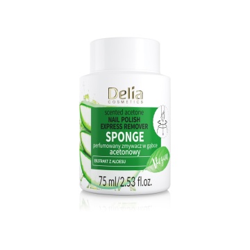 Dizolvant pentru unghii cu burete si acetona Delia, 75 ml [2615]
