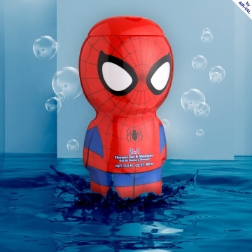 Gel de dus si sampon 2 in 1 2D cu figurina pentru copii Air-Val Spiderman, 400 ml [7276] - Img 3