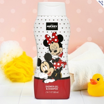 Gel de dus si sampon 2 in 1 Air-Val Mickey & Minnie pentru copii, 500 ml [4465] - Img 2
