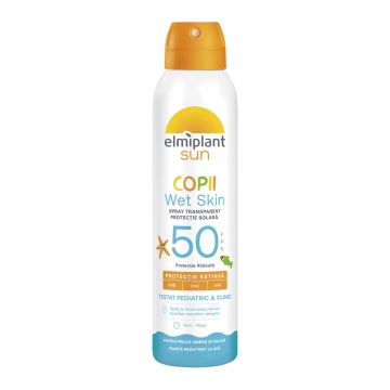 Loțiune spray copii Wet Skin Elmiplant Sun SPF50, aplicare pe piele umedă, 150 ml [9788]