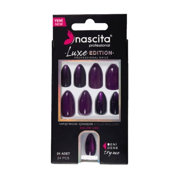 Nascita Unghii False Luxe Edition Almond Purple, x24 [1518]