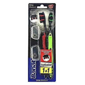Periuta de dinti Banat Deep Clean Black Medium (1 + 1) [4125]