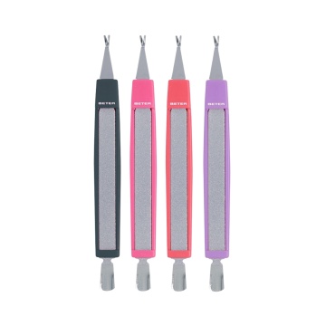 Pila pentru unghii Beter instrument 3In1 cutit, impingator cuticule si pila [0322]