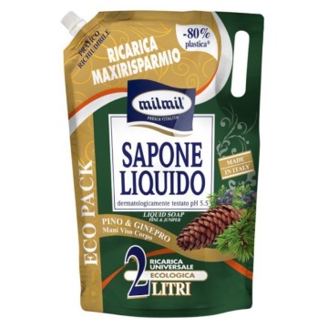 Rezerva cu sapun lichid cu aroma de pin si ienupar Mil Mil, 2 l [8590]