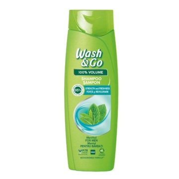 Sampon Wash&Go Mentol pentru barbati, 360 ml [6821]
