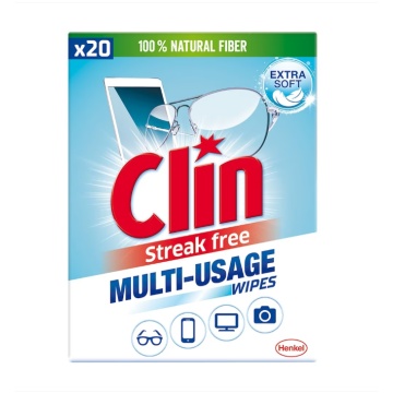Servetele umede Multi-Usage pentru ochelari, ecrane, 20 bucati, Clin [9909]