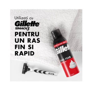 Spuma de ras Gillette Classic cu parfum Original, 250 ml [9203] - Img 2