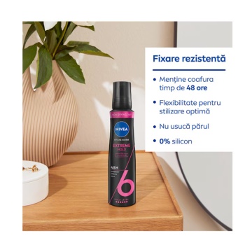 Spuma pentru coafat Extreme Hold, 150ml, Nivea 2854 - Img 2