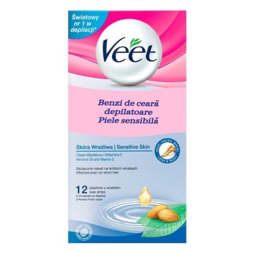 Veet Benzi Ceara Corp Piele Sensibila Albastrele, x12 [4787/0307]