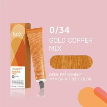 Vopsea de par demipermanenta fara amoniac Londa Professional, 0/34, 60 ml