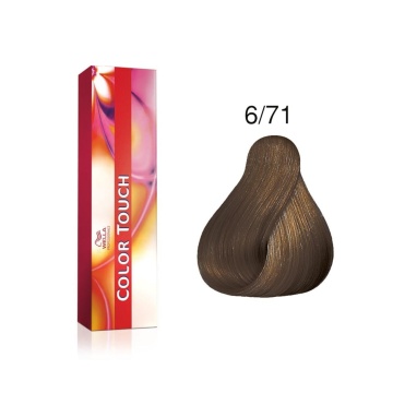 Vopsea de par demipermanenta Wella Professionals Color Touch, Deep Browns, Dark Blonde Brown Ash 6/71, 60 ml