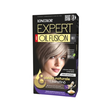 Vopsea de par duo Loncolor Expert Oil Fusion 8,1 Blond cenusiu deschis