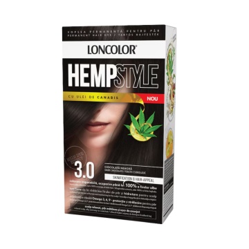 Vopsea de par Loncolor Hempstyle Nou 3,0 Ciocolata Neagra