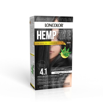 Vopsea de par Loncolor Hempstyle Nou 4,1 Castaniu Cenusiu Mediu