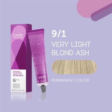 Vopsea de par permanenta Londa Professional Extra Rich, 9/1, 60 ml