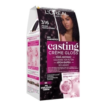 Vopsea de par semi-permanenta fara amoniac L'Oreal Paris Casting Creme Gloss 316 Pruna