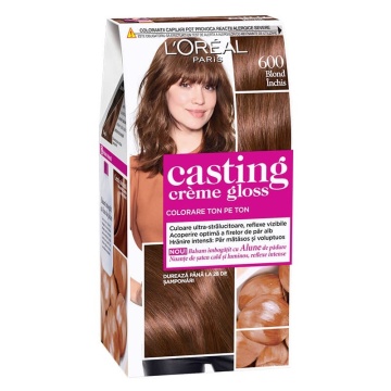 Vopsea de par semi-permanenta fara amoniac L'Oreal Paris Casting Creme Gloss 600 Blond Inchis