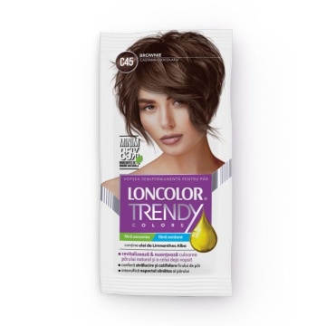 Vopsea semipermanenta Loncolor Trendy Colors C45 Castaniu Ciocolatiu, Brownie