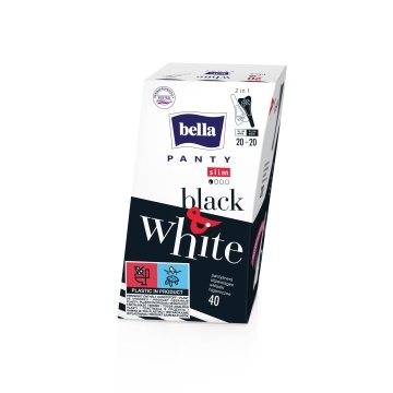 Absorbante Bella Panty Slim Black & White, 40 bucati [0479]