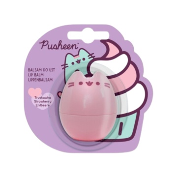 Balsam de buze cu aroma de capsuni pentru copii Aura Pusheen 3D, 6 g [0477]