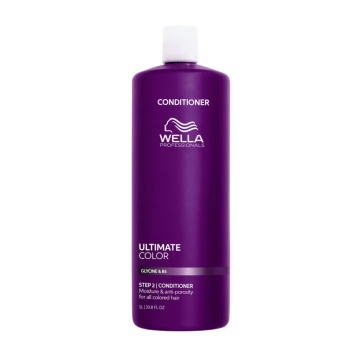 Balsam hidratant pentru par vopsit cu glicina & B5 Wella Professionals Ultimate Color Conditioner de protectie impotriva ruperii, 1000 ml