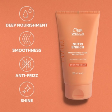 Crema hidratanta fara clatire Invigo Nutri-Enrich Frizz Control pentru par uscat, 150 ml, Wella Professionals - Img 6