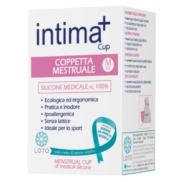 Cupă menstruală Intima+ mărimea M cu husă din bumbac [8795]