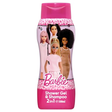 Gel de dus si sampon 2 in 1 Air-Val Barbie pentru copii, 500 ml [4458]