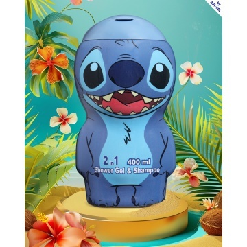 Gel de dus si sampon 2 in 1 Air-Val Stitch 2D Figurina, 400 ml [5394] - Img 3