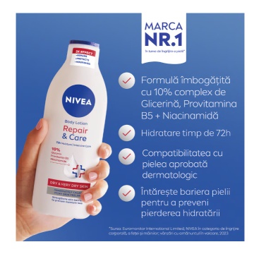 Lotiune de corp hidratanta NIVEA Repair & Care, 400 ml 6785 - Img 3