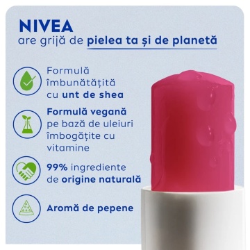 NIVEA Balsam de buze Moana Watermelon Sorbet – ediție limitată Disney 4.8gr [8632] - Img 2