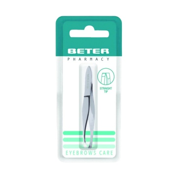 Penseta chrom cu varf drept Beter Pharma [7761]