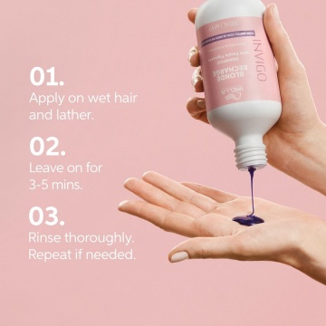 Sampon cu pigment violet Invigo Blonde Recharge pentru neutralizarea tonurilor de galben, 300 ml, Wella Professionals - Img 4