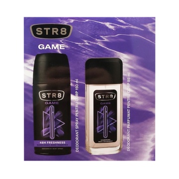 Set cadou STR8 Game cu deodorant natural spray 85 ml, deodorant 150 ml [9060/0011]