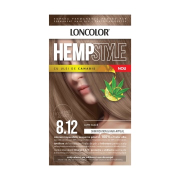Vopsea de par Loncolor Hempstyle Nou 8,12 Latte Glace
