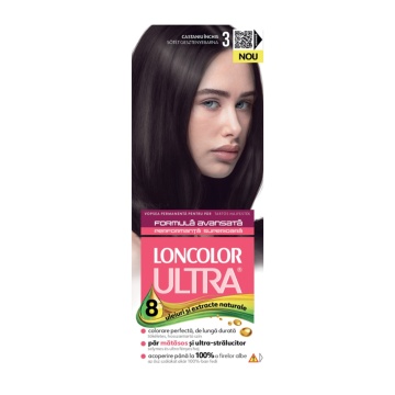 Vopsea de par Loncolor Ultra 3 Castaniu Inchis