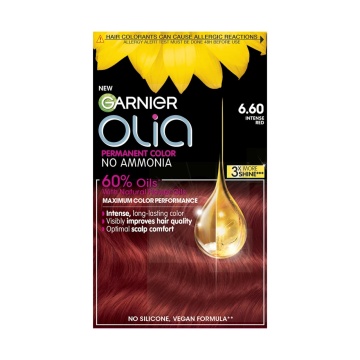 Vopsea de par permanenta fara amoniac Garnier Olia Full Kit 6,60 Rosu Intens