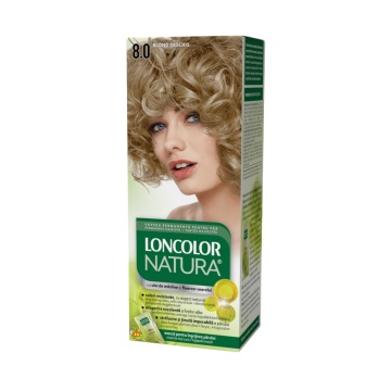Vopsea de par permanenta Loncolor Natura, nuanta 8,0 blond deschis