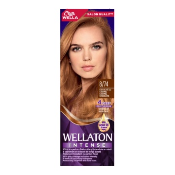 Vopsea de par Wellaton ciocolata caramel 8/74