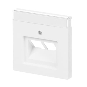 Maska za 2 RJ 45 FL Bela Mat - Img 2