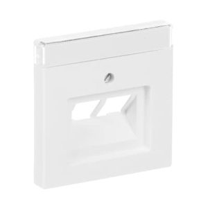 Maska za 2 RJ 45 FL Bela Mat - Img 3
